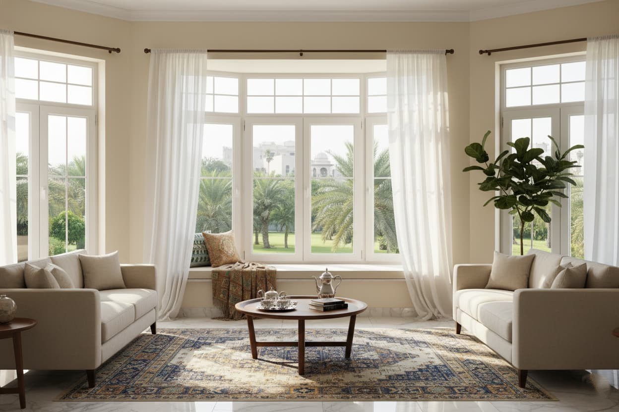 Close-up of a sturdy uPVC window frame