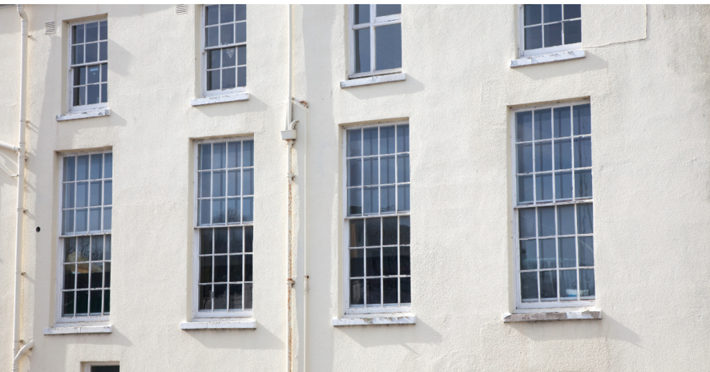 white georgian bar windows